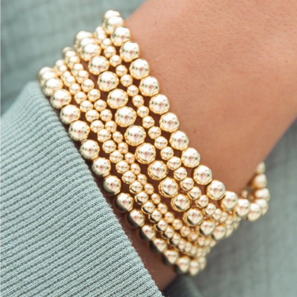 New gold bracelet stack in package 7pcs